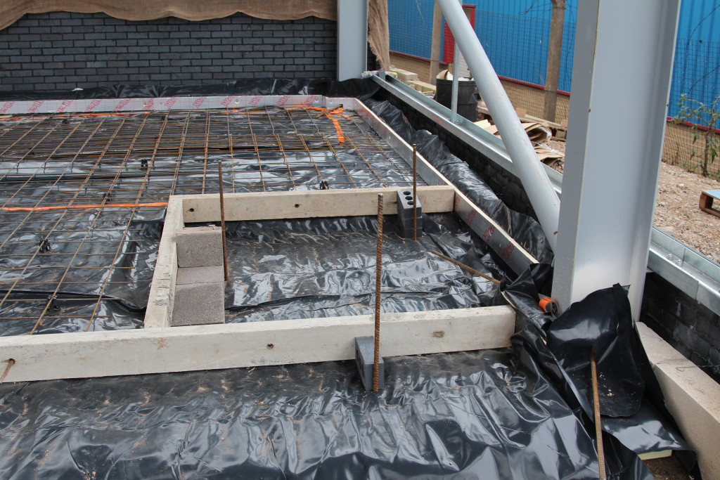 Pit for the base of the lift